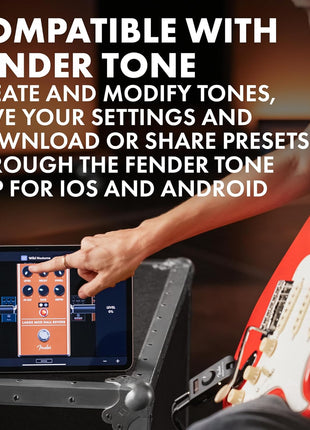 Fender Mustang Micro Plus Headphone Amplifier, Bluetooth Audio Streaming and 50 Amp and Effects Models, with 2 Year Warranty