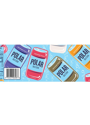 Polar Seltzer Water Sampler Variety Pack, 12 fl oz cans, 18 pack