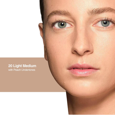 HAUS LABS BY LADY GAGA Triclone Skin Tech Hydrating + De-puffing Concealer with Fermented Arnica 20 Light Medium Peach