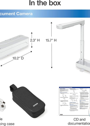 Epson DC-07 Portable Document Camera with USB Connectivity and 1080p Resolution,White