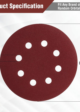 WORKPRO 150-piece Sanding Discs Set - 5-Inch 8-Hole Sandpaper 10 Grades Include 60, 80, 100, 120, 150,180, 240, 320, 400, 600 Grits for Random Orbital Sander(Not for Oscillating Tools or Mouse Sander)