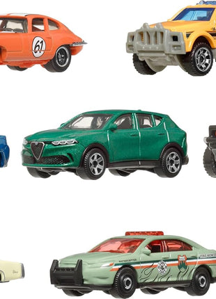 Matchbox 8-Pack Die-Cast Vehicles with 1 Exclusive (Styles May Vary) | 8 themed 1:64 scale die-cast vehicles incl. 1 exclusive, styles may vary, no batteries, Ages 3+