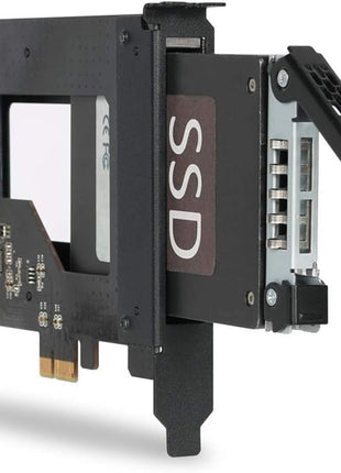 ICY DOCK 2.5 inch SATA SSD Removable Hard Drive Bay Adapter for PCIe Expansion Card Slot | ExpressSlot MB839SP-B