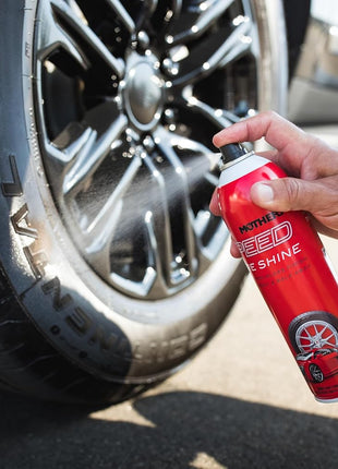 Mothers Speed Tire Shine, 15 oz. Aerosol — Long-Lasting, High-Gloss  inchJust Dressed inch Finish — No Sling, Browning or Run, Fast & Easy Application — Micro-Emulsion Resins, Premium Silicones (16915)
