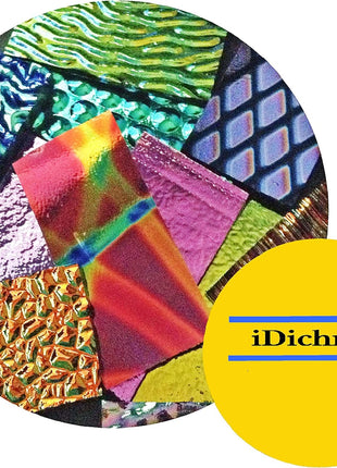 Assorted Dichroic on Black Glass Pieces 96 COE - 4oz