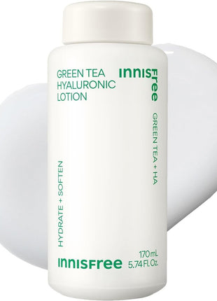 【Innisfree】Green Tea Hyaluron Lotion 170ml【Emulsion】【Authentic Product】 Lotion Hyaluronic Acid Moisturizing Care Hydration Water Explosion Juicy Skin Firmness Penetration Power Up Korean Skincare High