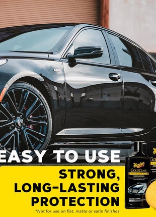 Meguiar's Gold Class Carnauba Plus Premium Liquid Wax Kit, Car Detailing Kit with a Pure Carnauba Wax Blend and a Foam Applicator Pad for Keeping Glossy Paint Protected Like a Pro, 16 Oz Bottle