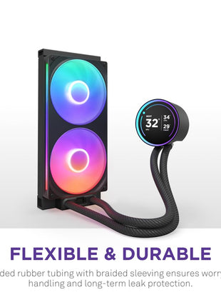 NZXT Kraken Elite 280 RGB 2024 - AIO CPU Liquid Cooler - 280mm Radiator - F280 RGB Core Fan - Customizable 2.72 inch IPS LCD - NZXT Turbine Pump - AMD® AM5, AM4 - Intel® LGA 1851/1700, 1200/115X - Black