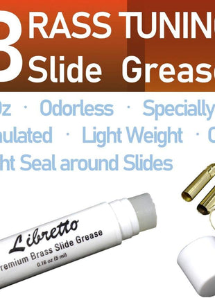 Libretto Trumpet (Cornet) All-Inclusive Care Kit w/Instructions: Valve Oil+Slide Grease+Cleaning Cloth+Mouthpiece/Valve/Bore Brushes, Giftable Handy Case, Time to Clean & Extend Life of Your Trumpet!