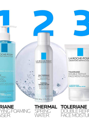 La Roche-Posay Toleriane Purifying Foaming Facial Cleanser, Oil Free Face Wash for Oily Skin and for Sensitive Skin with Niacinamide, Pore Cleanser Won't Dry Out Skin, Unscented