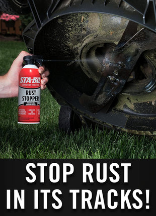 STA-BIL Rust Stopper - Anti-Corrosion Spray and Antirust Lubricant - Prevents Car Rust, Protects Battery Terminals, Stops Existing Rust, Rust Preventative Coating - 13 Oz (22003)
