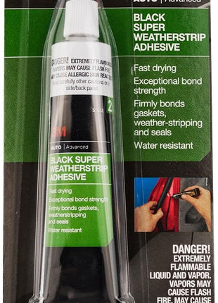 3M Black Super Weatherstrip Adhesive, 03602, 1 fl oz, 1 Per Pack