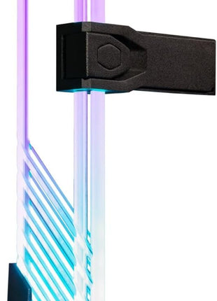 Cooler Master Atlas ARGB GPU Support Bracket, Aluminum Magnets Stand, Infinity Mirror Design, ARGB Tempered Glass, Up to RTX 4090 Support, Dual-Axis Mode Vertical | Horizontal.