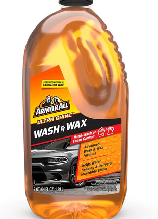 Armor All Ultra Shine Car Wash and Car Wax by Armor All, Cleaning Fluid for Cars, Trucks, Motorcycles, 64 Fl Oz Each