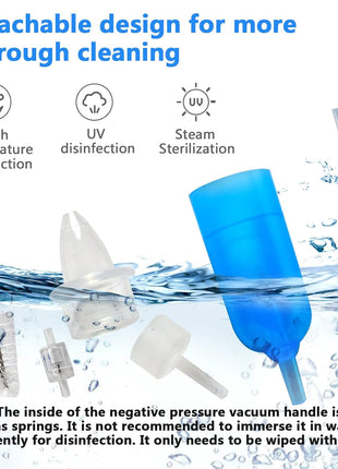 Nasal Aspirator Baby & Portable Hand Puller Nose Sucker, Strong Suction | Easy to Operate | Reusable | Easy to Carry & Soft Silicone Nose Cleaner for Baby Infant, Negative Pressure Principle