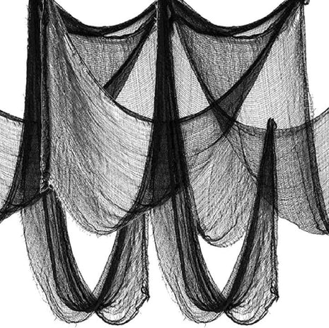 Yobbai 6 Pack Halloween Black Creepy Cloth   Halloween Decorations Clearance   30x72 Inch Spooky Fabric Cloth for Haunted House   Creepy and Spooky Halloween Decorations for Party Outdoor Or Indoor