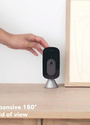 ecobee SmartCamera Indoor WiFi Security Camera, 1080p HD | Auto pan and zoom, Smoke alarm detection, 30-day video history, Two-way talk, On-device encryption, Alexa built-in