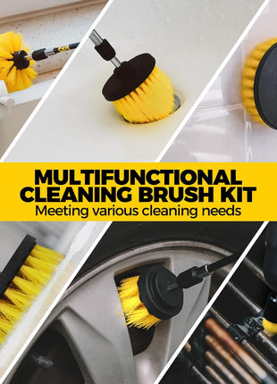 Holikme 30Pack Drill Brush Attachments Set,Scrub Pads & Sponge, Power Scrubber Brush with Extend Long Attachment All Purpose Clean for Grout, Tiles, Sinks, Car Polishing Pads