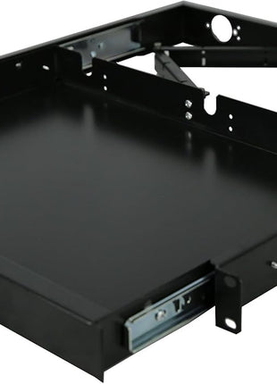 1U Rack Mount Sliding Keyboard Tray Cantilever for Server Data Network Rack | Properly Sized