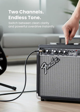Fender Frontman 10G Guitar Combo Amplifier - Black Bundle with Cable and Austin Bazaar Exclusive 12-Pack Picks