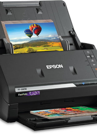 Epson FastFoto FF-680W Wireless High-Speed Photo and Document Scanning System, Black