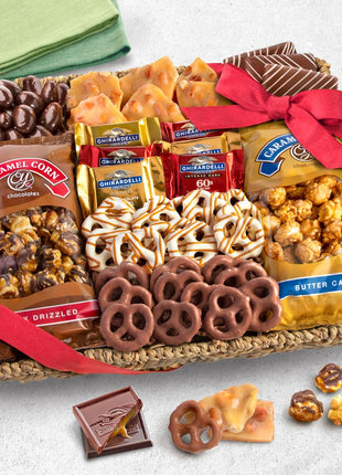A Gift Inside Chocolate, Caramel and Crunch Grand Gift Basket