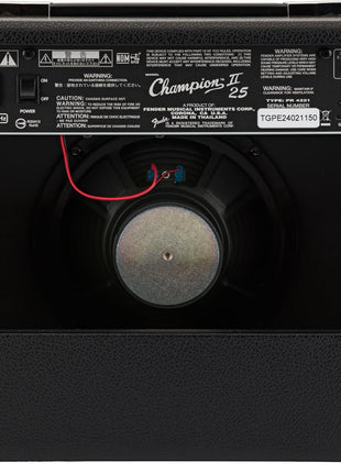 Fender Champion II 25-Watt Guitar Combo Amplifier Bundle with Instrument Cable, Picks, and Austin Bazaar Instructional Video