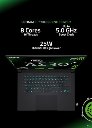 GIGABYTE AERO X16; Copilot+ PC - 165Hz 2560x1600 WQXGA - NVIDIA GeForce RTX 5060 - AMD Ryzen AI 7 350-1TB SSD with 16GB DDR5 RAM - Windows 11 Home - Space Gray