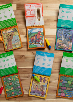 Melissa & Doug Water Wow! Reusable Water-Reveal, 6 Mess Free Coloring Books—Animals, Vehicles, Alphabet, Numbers & Much More—Travel Toys for Kids 3+