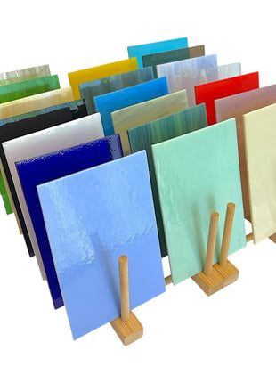 BiNARi | 20 Pack (4 inchx6 inch) Wissmach COE 96 Mixed Fusible Glass Sheets – Premium American Handcrafted Value Set for Kiln Fusing, Jewelry & Mosaics