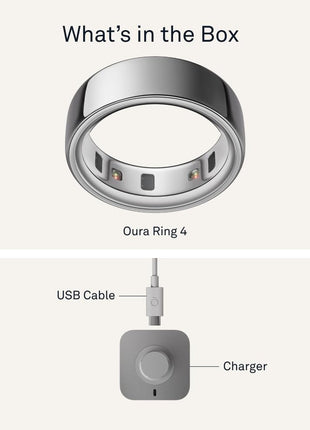 OURA Ring 4 Smart Ring - Silver - Size 9