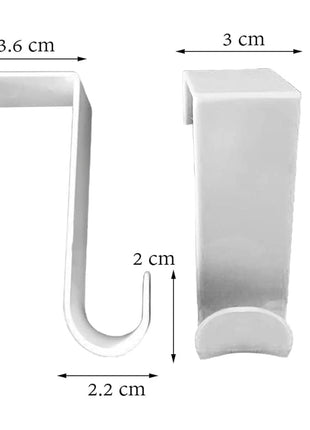 1st Choice Over The Door Hooks Hangers, Laundry Hanger White Plastic 2 Pack Coats Towels Clothes,White