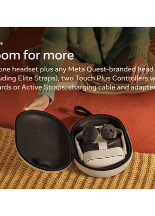 Meta Quest Carrying Case — Works with Meta Quest 3/3S — Premium Style and Protection — Fits Quest 3/3S, Touch Plus Controller, Headstrap, Active Straps, Charging Cable and Adapter