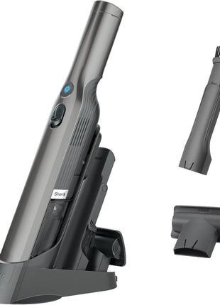 Shark WV201 WANDVAC Handheld Vacuum, Lightweight at 1.4 Pounds with Powerful Suction, Charging Dock, Single Touch Empty and Detachable Dust Cup,Graphite, Slate
