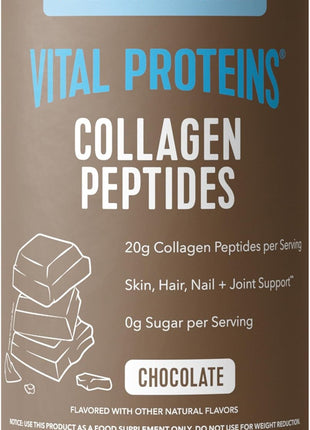 Vital Proteins Collagen Peptides Powder, Chocolate, 13.5oz | Grass-Fed Collagen Peptides, Supports Hair Skin & Nails, Bones & Joints, Chocolate Flavor, 14 Servings