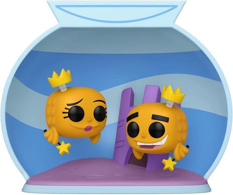 Funko POP! Fairly Odd Parents - Cosmo & Wanda (Goldfish) - Amazon Exclusive | Official Merch - Collectable Vinyl Figurine for Shelf Display - Birthday Gift Idea for Fans and Collectors