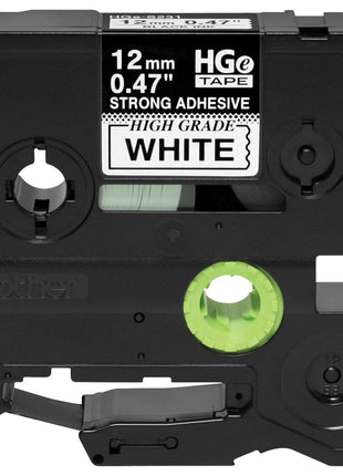 Brother Genuine P-Touch, HGE-S651 5 Pack Tape (HGeS6515PK) 0.94" (24mm) x 26.2ft (8m) Extra Strength Adhesive, Black on Yellow, Indoor/Outdoor Use, Extreme Temps, Chemical and Moisture Resistant