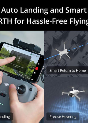 DJI Mini 3 With DJI RC, 3-Axis Mechanical Gimbal Mini Camera Drone | 4K HDR Video, 38-Min Flight Time, up to 32800ft (10km) Video Transmission, Vertical Shooting, GPS Auto Return