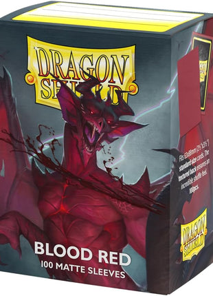 Dragon Shield | Standard Size Card Matte Sleeves | 100 CT - Smooth & Tough Premium TCG Sleeves | Compatible with Pokemon, Flesh & Blood, One Piece & Magic The Gathering | Blood Red - Matte