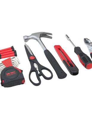 Hantinstom 39-Piece Household Tools Kit Essential Home Repair Set with Plastic Toolbox Ideal for College Students, Home Use & More