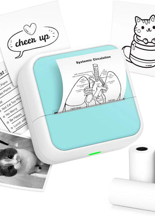 Anycash Sticker Printer - Printpods Mini Printer with Stickers, Bluetooth Inkless Printers, Sticker Maker, Portable Thermal Print Pod for iPhone, Impresora Portátil for Notes, Journal, DIY, Kids Gift