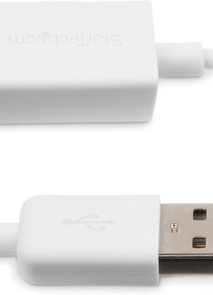 StarTech.com 1m White USB 2.0 Extension Cable Cord - A to A - USB Male to Female Cable - 1x USB A (M), 1x USB A (F) - White, 1 Meter (USBEXTPAA1MW)