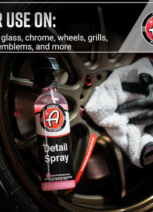 Adam's Detail Spray (16 fl. oz) - Quick Waterless Car Detailer | Polisher Clay Bar & Car Wax Booster | Adds Shine & Gloss Depth