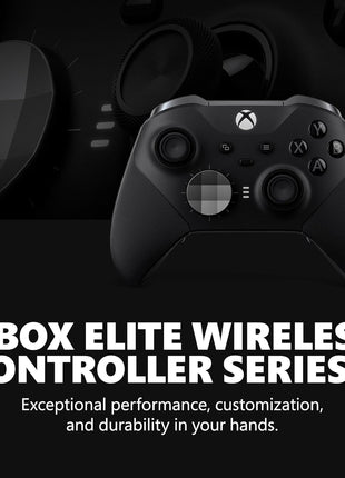 Xbox Wireless Gaming Controller | Elite Series 2 | Black | Console, PC, and Cloud Devices | Adjustable Thumbsticks | Trigger Locks