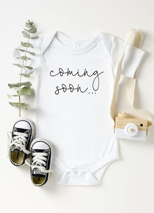 Bump and Beyond Designs Baby Surprise Pregnancy Announcement For Grandparents Coming Soon (White, 0 3 Months)