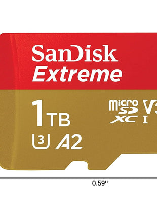 SANDISK 1TB Extreme microSDXC UHS-I Memory Card with Adapter - C10, U3, V30, 4K, 5K, A2, Micro SD Card- SDSQXAV-1T00-GN6MA