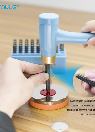 BESTNULE Metal Stamping Kit, Number and Letter Stamp Set (A-Z, 0-9 and &, Love Symbol), Industrial Grade Hardened Carbon Steel, Perfect for Imprinting Metal, Wood, Plastic, Leather (1/8 inch, 3MM)