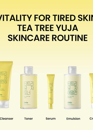 OTTIE Tea Tree Yuja Spot Serum for Face, Korean Acne Spot Treatment Gel for Blemish Prone Skin, Soothing Dark Spot Care, Fast Absorbing Tea Tree Serum, Clear Skin Care 30mL