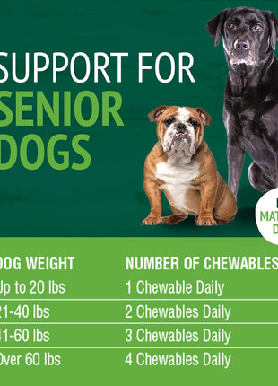 PetNC Senior Multi Chewables for Dogs, Daily Vitamins, 60 Count | Senior Dog Daily Multivitamin & Multimineral Chewables with Zinc, Magnesium, Iron & Vitamins A, D3, E & C, Overall Health
