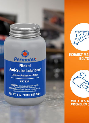 Permatex 77124 Nickel Anti-Seize Lubricant, 8 oz.